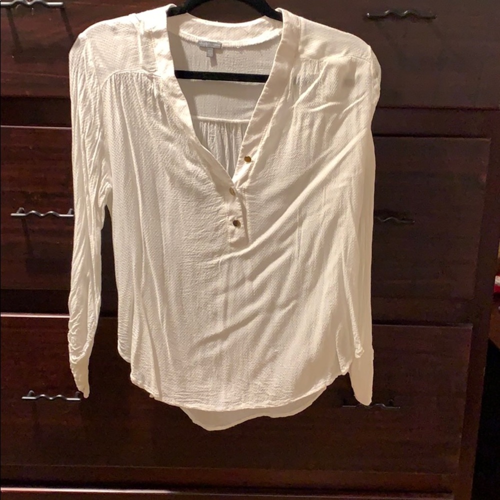 White Textured Blouse
